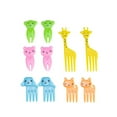 thumbnail image 1 of Ounissouiy 10 piezas Mini animales alimentos selecciones niños caja de almuerzo decoración estilo lindo dibujos animados palillos de reutilizables Cocina y Comedor Jirafa Ounissouiy HA073458-01, 1 of 6