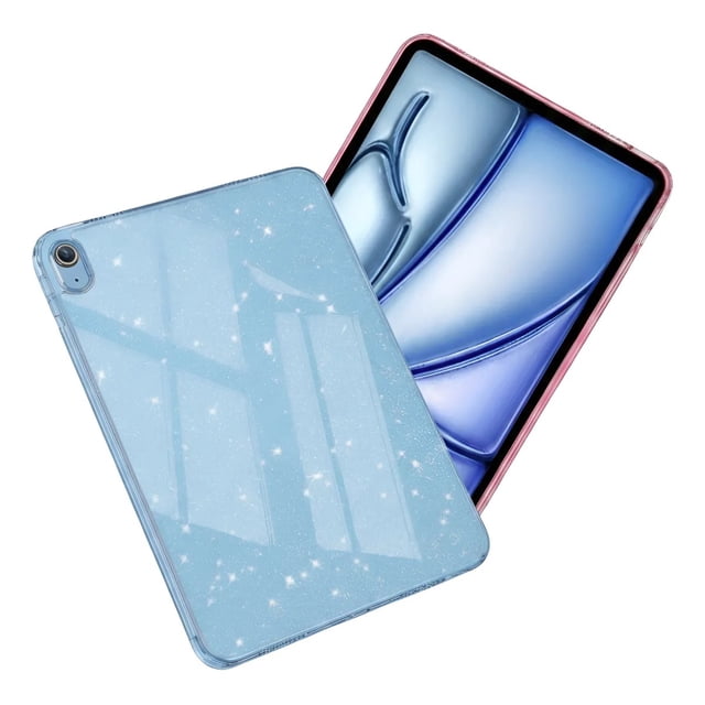 Funda Para Ipad Air 11 4th/5th M2/ M3 Glitter Brillos Azul Sierra.