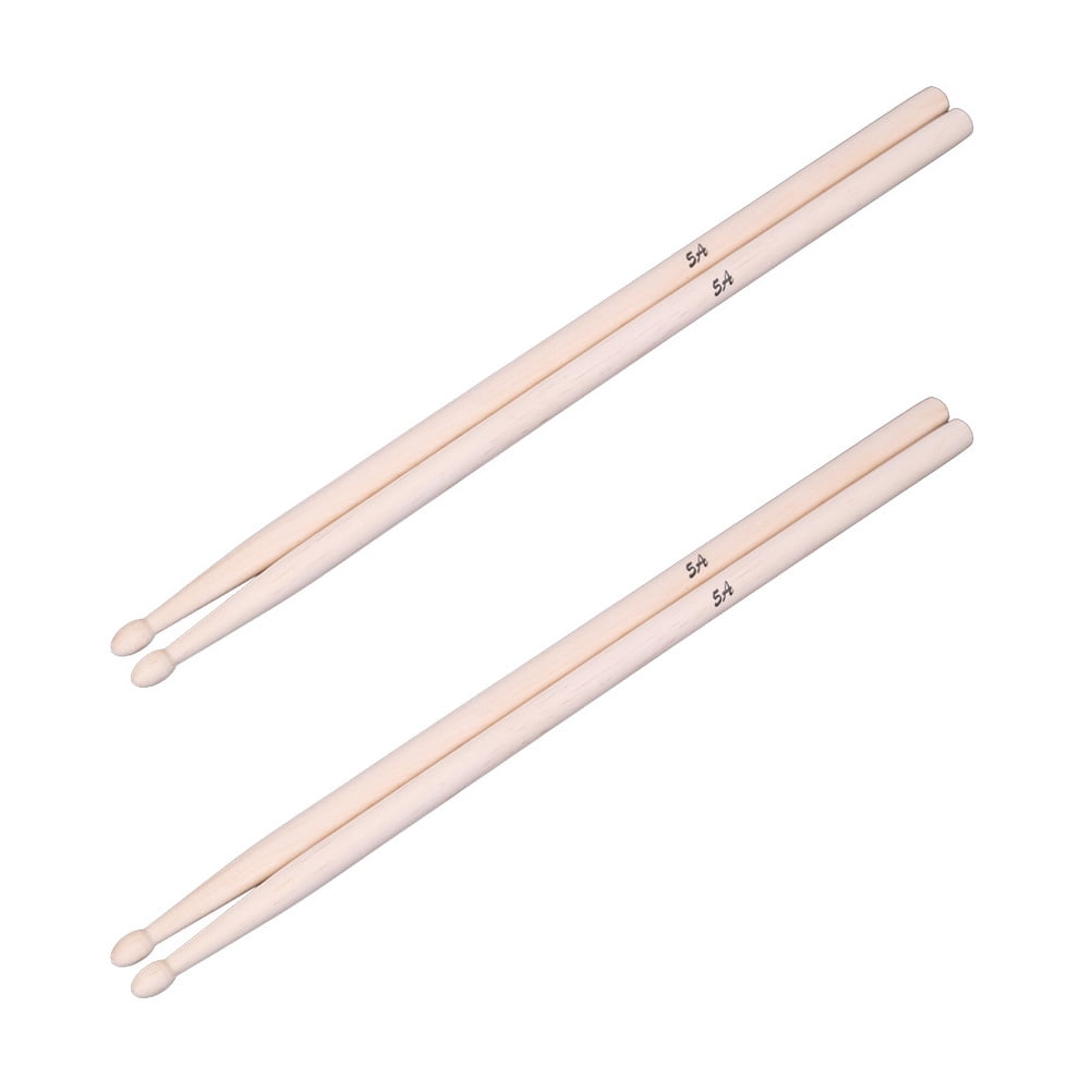 2 Pairs Wood Drum Sticks 5A Universal Practice Drumsticks for Students Adults