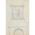 thumbnail image 2 of John Flaxman 17x24 Black Ornate Framed Double Matted Museum Art Print Titled: Suburban Tomb Monument with Marble Altar on Top, on the Road Between Rome and Tivoli (1787), 2 of 5
