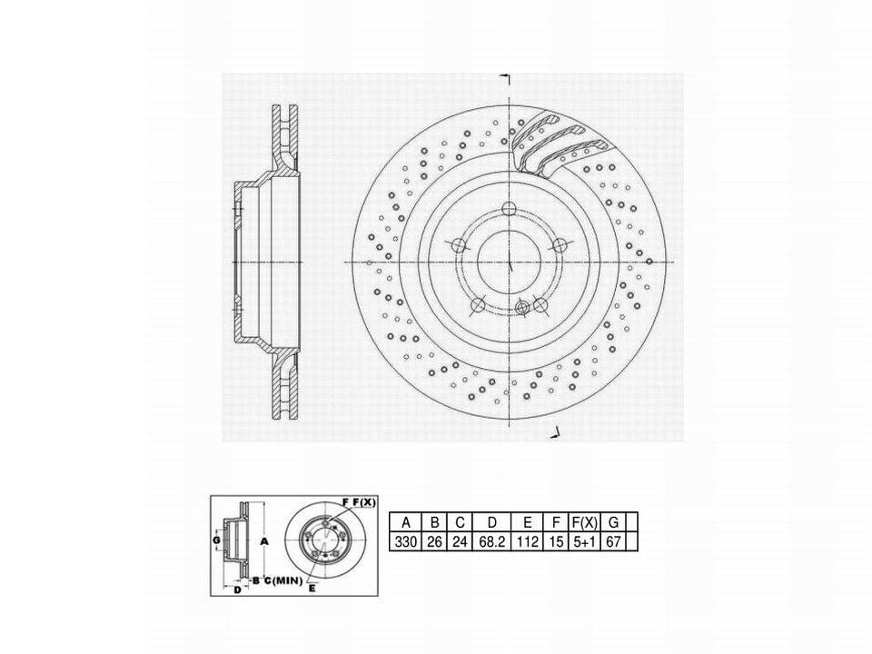 Winstop Brake Rotor, Rear WS252382, Mercedes-Benz CLS63 AMG 2011-2010