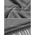 thumbnail image 7 of Women Scarf Pashmina Shawls and Wraps for Evening Dresses, Winter Fashion Soft Warm Long Large Scarves, Lightweight Silk Solid Colors Capes for Ladies Dark Grey, 7 of 7
