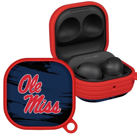 Mississippi Ole Miss Rebels Paint Stripe HDX Case Cover Compatible with Samsung Galaxy Buds Pro & Buds Live by Affinity Bands