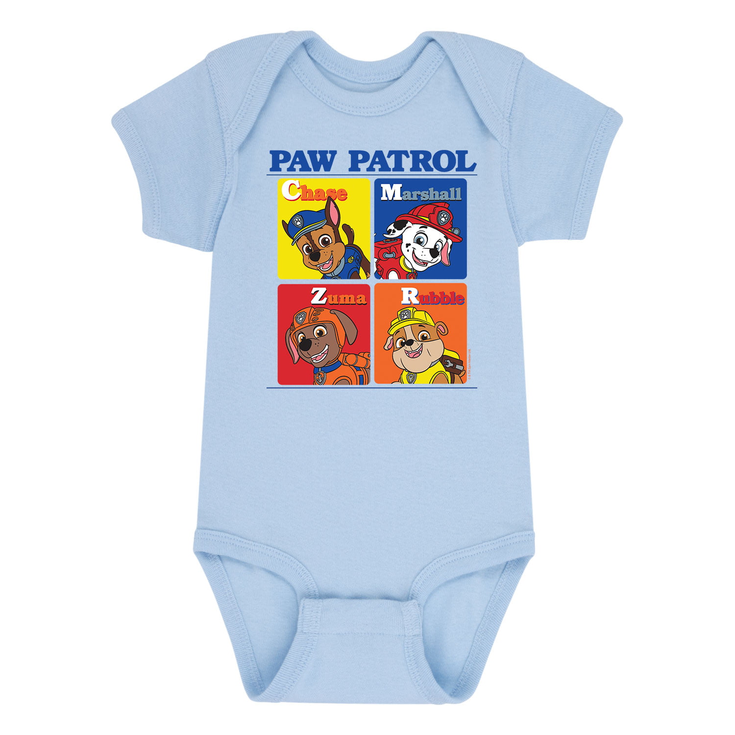 NEW Baby Paw Patrol One Piece Sizes 0 thru 12M Stripe Blue Rubble Marshall Chase