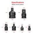 thumbnail image 5 of FlyFlise 6pcs Drive Socket Adaptor Convertisseur Réducteur Air Impact Socket Drive Adaptateur Outils à Main Kit Outils de Réparation, 5 of 5