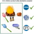 thumbnail image 6 of Educational Kids Camping Set: Fake Campfire with Grill Sticks, Pretend Play Food, and Grill Kit - Perfect Playhouse Accessories for Toddlers and Kids Ages 3,4,5,6, 6 of 7