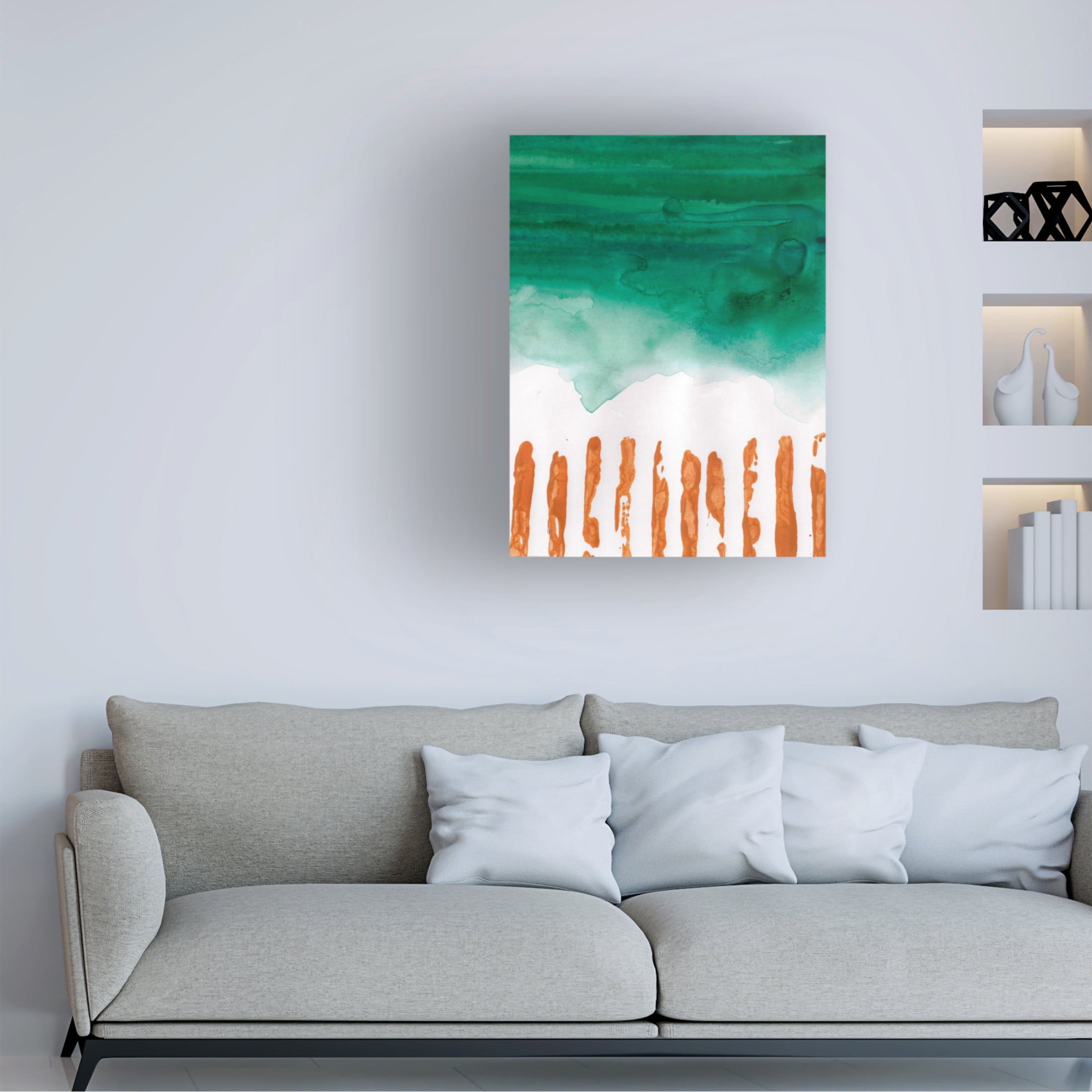 Canvas Wall Art - Maliq 'Upside Down' Wall Art for Living Room, Bedroom, or Office Décor by Trademark Fine Art - 14 x 19 Inches