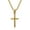 Gold, variant on Murtoo stainless steel cross pendant necklace unisex adjustable curb chain