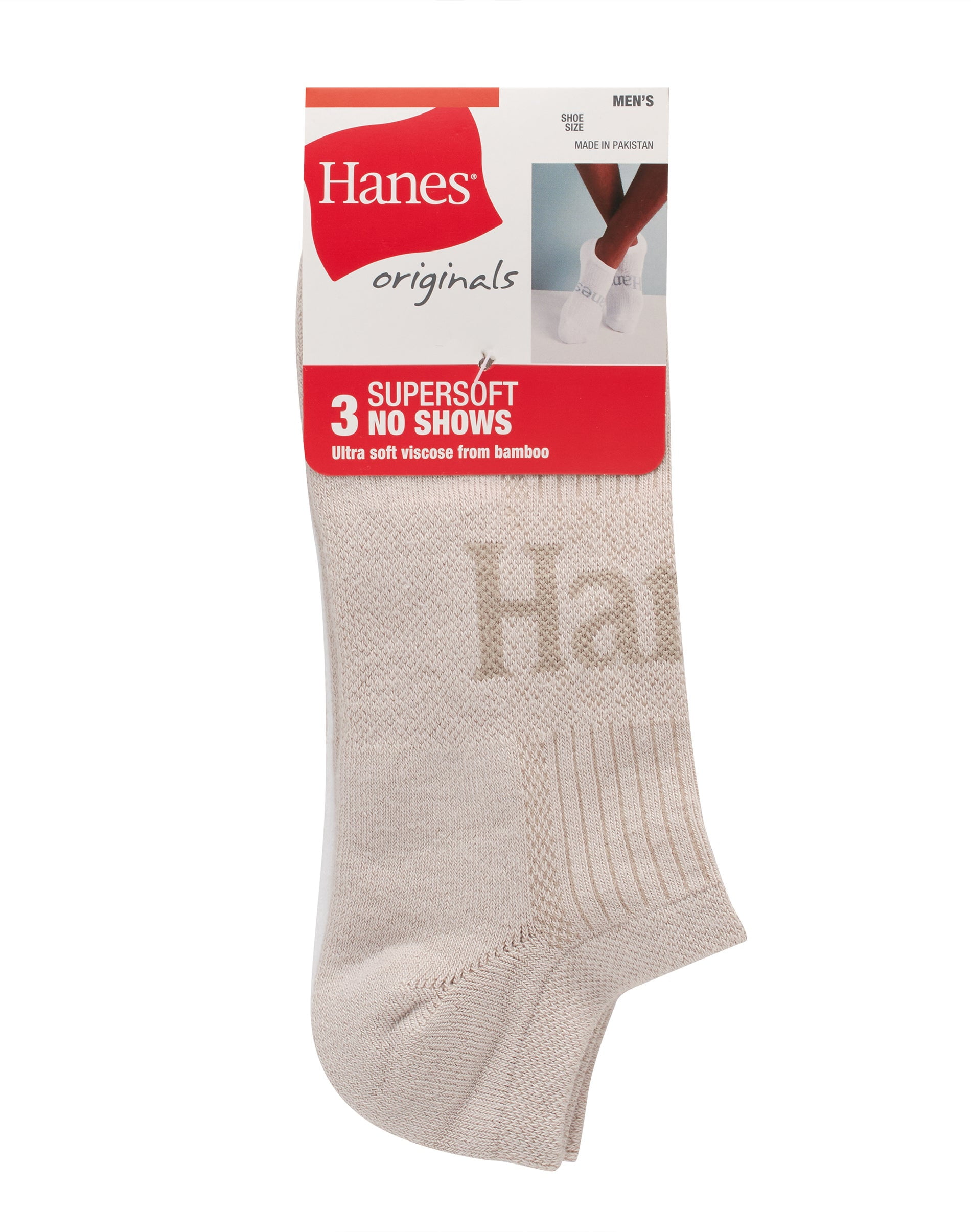 No-Show Socks Pack, 3 Pairs, Originals SuperSoft No-Show Socks for Men, Comfort Stretch
