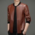 thumbnail image 3 of Nueva chaqueta de piel auténtica de otoño para hombre, con cuello de béisbol, de piel de oveja, abrigo corto y fino de Haining, 3 of 4