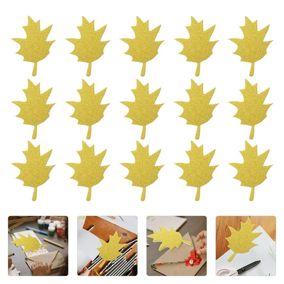 HONMEET 20Pcs Leaves Paper Cutout for Crafts Decorations Thanksgiving Day Themed Fall Season