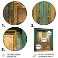 thumbnail image 3 of Designart "Parisian Wooden Enigma VI" Farm Door and Windows Metal Wall Decor, 3 of 5