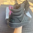 thumbnail image 4 of Adi - das Hoops 3.0 Winter Mid Black Shadow Green Gum Men's Shoes GZ6681 Size 11.5, 4 of 6