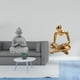 thumbnail image 2 of Estatua de mono,Estatua de Buda Mono para Interiores y Exteriores Budista,Figuras en miniatura meditando para decorar el jardín de casa.,Figura de pensador abstracto,Estatua de pensador, 2 of 8