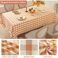 thumbnail image 4 of Fall Thanksgiving Buffalo Plaid Tablecloth Checkered Gingham Table Cloth Rectangle Tables Rustic Orange Tablecloths Washable Wrinkle Free for Party, 60"x106" 8-10 Seats, 4 of 7