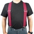 thumbnail image 3 of MELOTOUGH Heavy Duty Clip Suspenders for Men Men s Adjustable X Back Mens Suspenders Straps with Clips Burgundy, 3 of 9