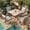 Brown-Swivel Chairs, variant on 9-Piece Aluminum Outdoor Dining Set for 8, 84" Table with 6 Chairs & 2 Swivel Chairs