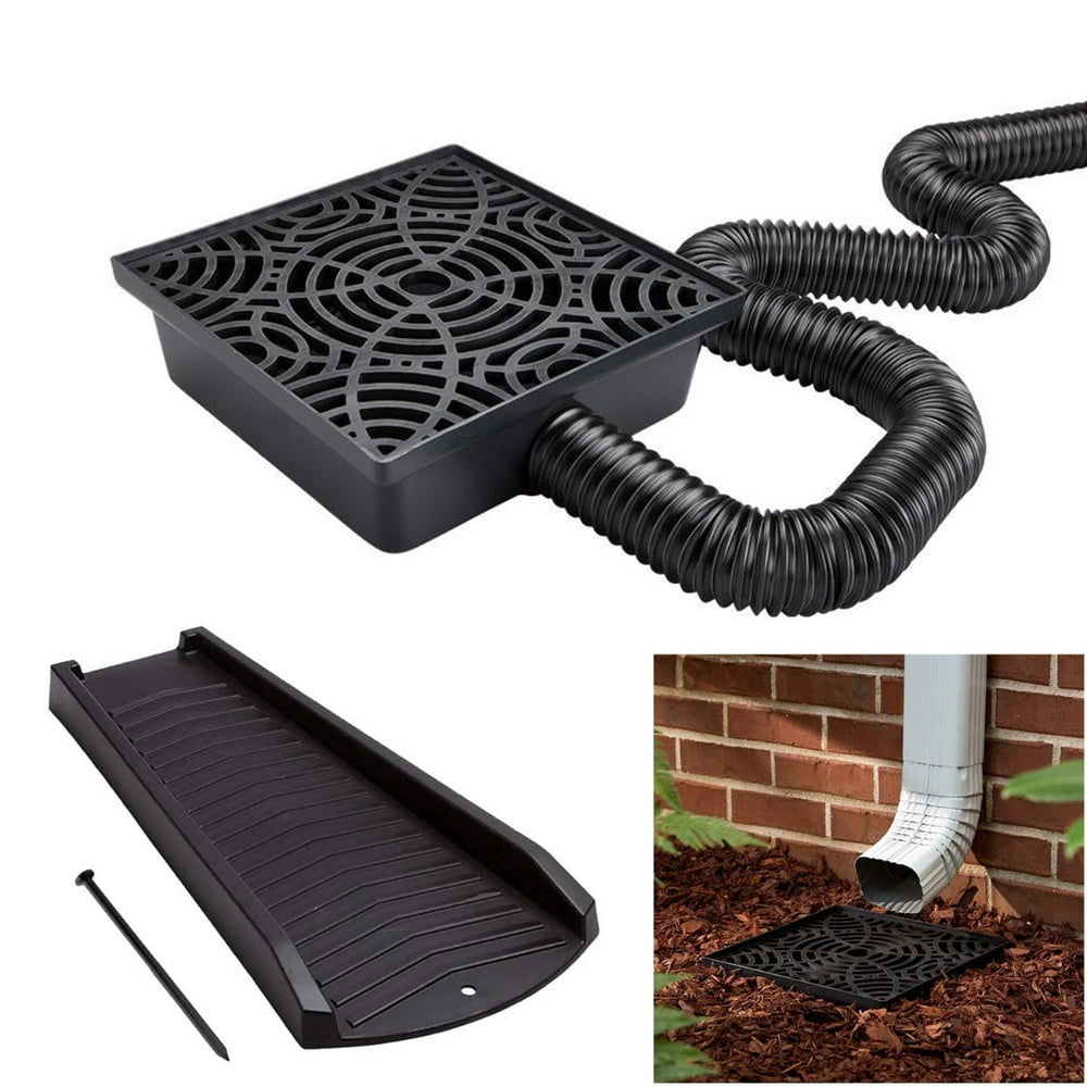 12" No Dig Low Profile Catch Basin Downspout Extension with Splash