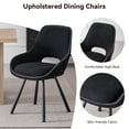 thumbnail image 4 of Swivel Dining Chairs Set of 2, Modern Upholstered Fabric Kitchen Chair with Thicken Cushions, Soft Accent Side Chair for Living Room, Bedroom, Restaurant, Black, 4 of 7
