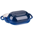 thumbnail image 4 of Horno de pan de masa madre de hierro fundido VORRINGARD 7QT con tapa azul, 4 of 9