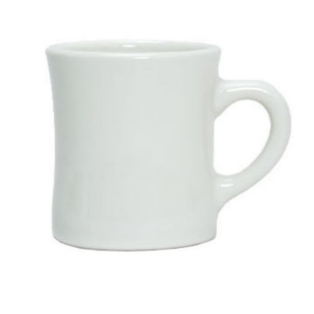 Tuxton China BWM-090B Diner Mug 9 oz. - White - 2 Dozen