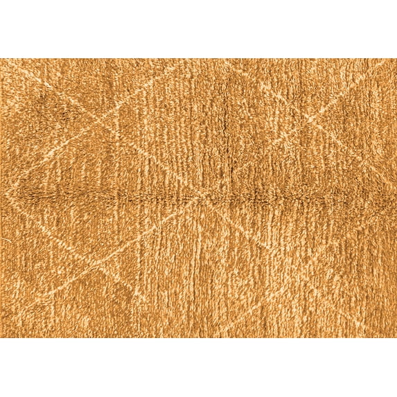 Ahgly Company Indoor Rectangle Abstract Orange Modern Area Rugs, 2' x 3'