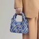 thumbnail image 3 of Women Small Shoulder Bags Quilted Crossbody Distressed Jean Denim Purse Clutch, 3 of 4