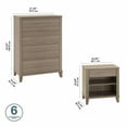 thumbnail image 4 of Somerset Chest of Drawers and Nightstand Set in Ash Gray - Engineered Wood, 4 of 7