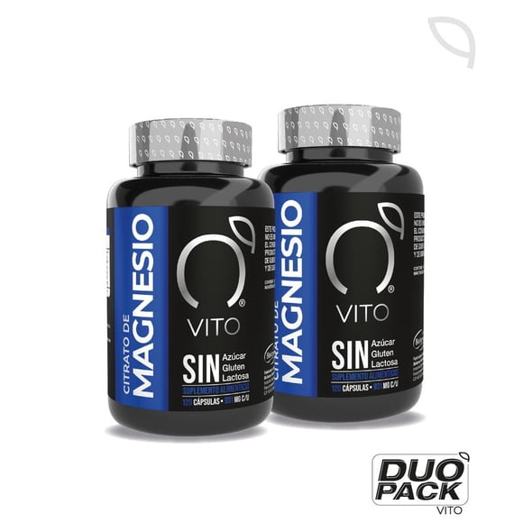 Citrato de Magnesio Duo Pack | VITO | 400mg – 120 Cápsulas (40 Porciones) c/u| Suplemento de Magnesio