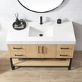 thumbnail image 4 of Kolkata 48" Single Sink Bath Vanity in Weathered Oak with Composite Stone Top, 4 of 15