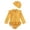 Yellow, variant on WOLLED 9M-8Y Baby Newborn Girls One Piece Swimsuits Toddler Kids Long Sleeve Rash Guard Swimwear UPF 50 Sun Protection Bathing Suits with Hat