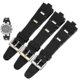 thumbnail image 2 of Silicone Watch Barcelet Watch Accessories Band For Bvlgari Dp42c14svdgmt Convex 8mm Rubber Strap Men And Women 2 Types-black -silvery, 2 of 5