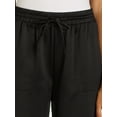 thumbnail image 4 of Time and Tru Women's Satin Jogger Mid Rise Pants, 27" Inseam, Sizes XS-XXXL, 4 of 5
