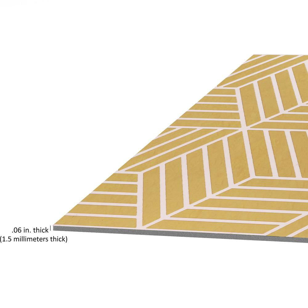 Depot Esh 12x12 Self Adhesive Vinyl Floor Tile - Latte - 20 Tiles/20 sq. ft.
