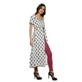 thumbnail image 3 of Moomaya Short Sleeve Kurta Printed Women Front Slit Kurti Summer Clothing, 3 of 6