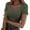 Army Green, variant on XMHJSMD Summer Shirts for Women Women's Short Sleeve Scoop Neck Ribbed Knit Fitted Casual Tops Tee Summer Slim Basic Shirts(Brown,L)