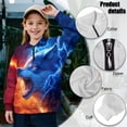 thumbnail image 6 of Uorisanigo Girls Hoodies Sweatshirts Oversized Flame Wolf Half Zip Sweatshirt for Teen Girl, Lightweight Long Sleeve Workout Shirts Quarter Zip Hoodies for Fall Winter Spring, 6 of 7