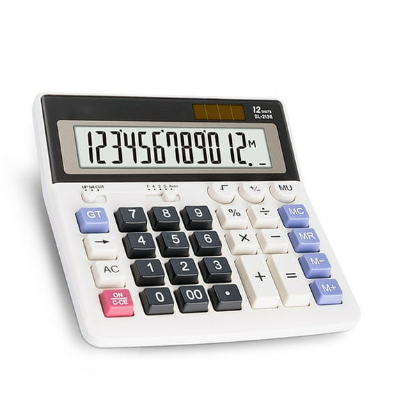 Desktop Accounting Calculator with 12 Digit Large LCD Display Accountant Calculator Big Button Supply for Business