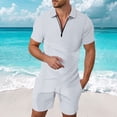 thumbnail image 1 of WILLBEST Trajes Cortos para Hombre, Conjunto Informal Elegante para Primavera y Verano, Uso Diario, Cómodos, Transpirables y A La Moda., 1 of 4