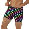 thumbnail image 3 of Picia Rainbow Hearts Pattern Men's Athletic Long Leg Briefs , Performance Stretch Underwear，Moisture-Wicking, 3 of 7