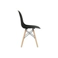 thumbnail image 5 of Teamson Home Allan Plastic Side Dining Chair with Wooden Legs Set of 2, Black, 5 of 8