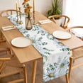 thumbnail image 3 of Table Runner 36 Inches Long for Kitchen Dining, Daisy Eucalyptus Dresser Scarf Farmhouse, Dining Table Decorations for Wedding/Parties, Farmhouse Weeping Botanical 13 x 36 In, 3 of 8