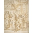 thumbnail image 3 of Bartolomeo Neroni 15x18 Black Modern Framed Museum Art Print Titled - Sibyl Announcing the Birth of Christ to the Emperor Augustus (1505-71), 3 of 5
