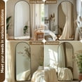 thumbnail image 7 of 58"x19" Full Length Floor Mirror with Stand, Freestanding Standing Arch Full Body Mirrors for Bedroom, Living Room, Hallway, Gold, 7 of 7