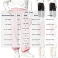 thumbnail image 3 of Ashirexll Girls Pants Elastic Waist Side Bow Knot Cuffed Pants Lightweight Breathable Loose Pants for 5-15 Years, 3 of 6