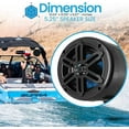 thumbnail image 3 of Pyle 5.25” Waterproof Off-Road Speakers - 180W 2-Way Marine Woofer Sound System w/ 360° Rotatable Includes Bracket(Black), 3 of 8
