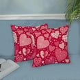 thumbnail image 4 of Valentines Pillow Covers 20x20 Inch Set of 2,Red Love Heart Throw Pillows Case,Valentine''s Day Mother''s Day Anniversary Decorative Square Cushion Covers Farmhouse Couch Decor for Home Sofa Bed, 4 of 5