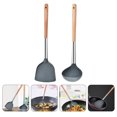 thumbnail image 1 of ELAYARD 1 Set Kitchen Items Beech Wood Kitchen Cooking Utensils Grey for Easy Cleaning, 1 of 8