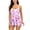 Pink, variant on Npasoilc Bikinis Sets for Women Two Piece Swimsuit with Back Cutout Cover Belly Flowy Skirt Tops and Shorts Beach Sports Swimsuit