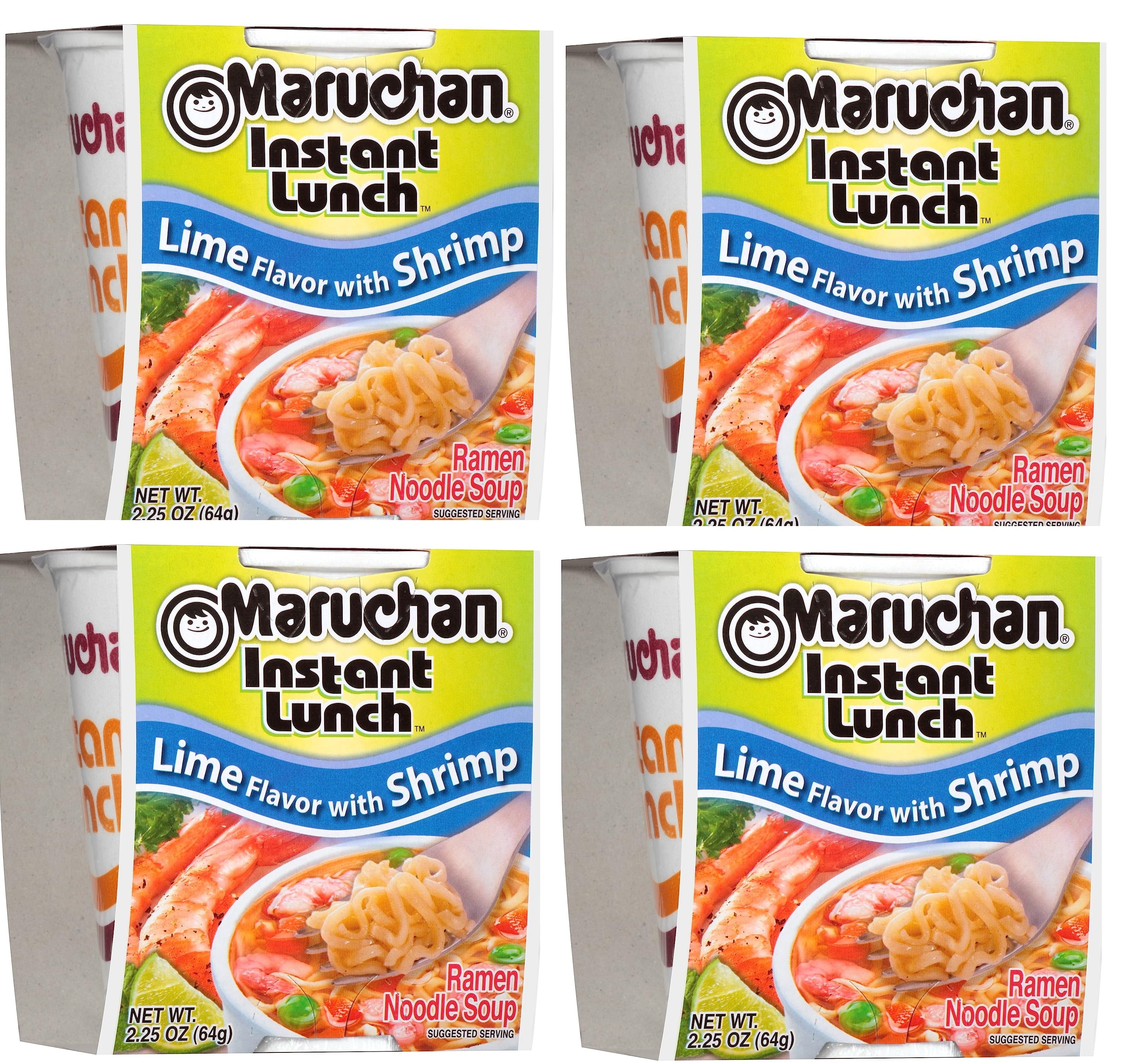 Maruchan Instant Lunch Ramen Noodles Lime Flavor with Shrimp, 2.25 Oz